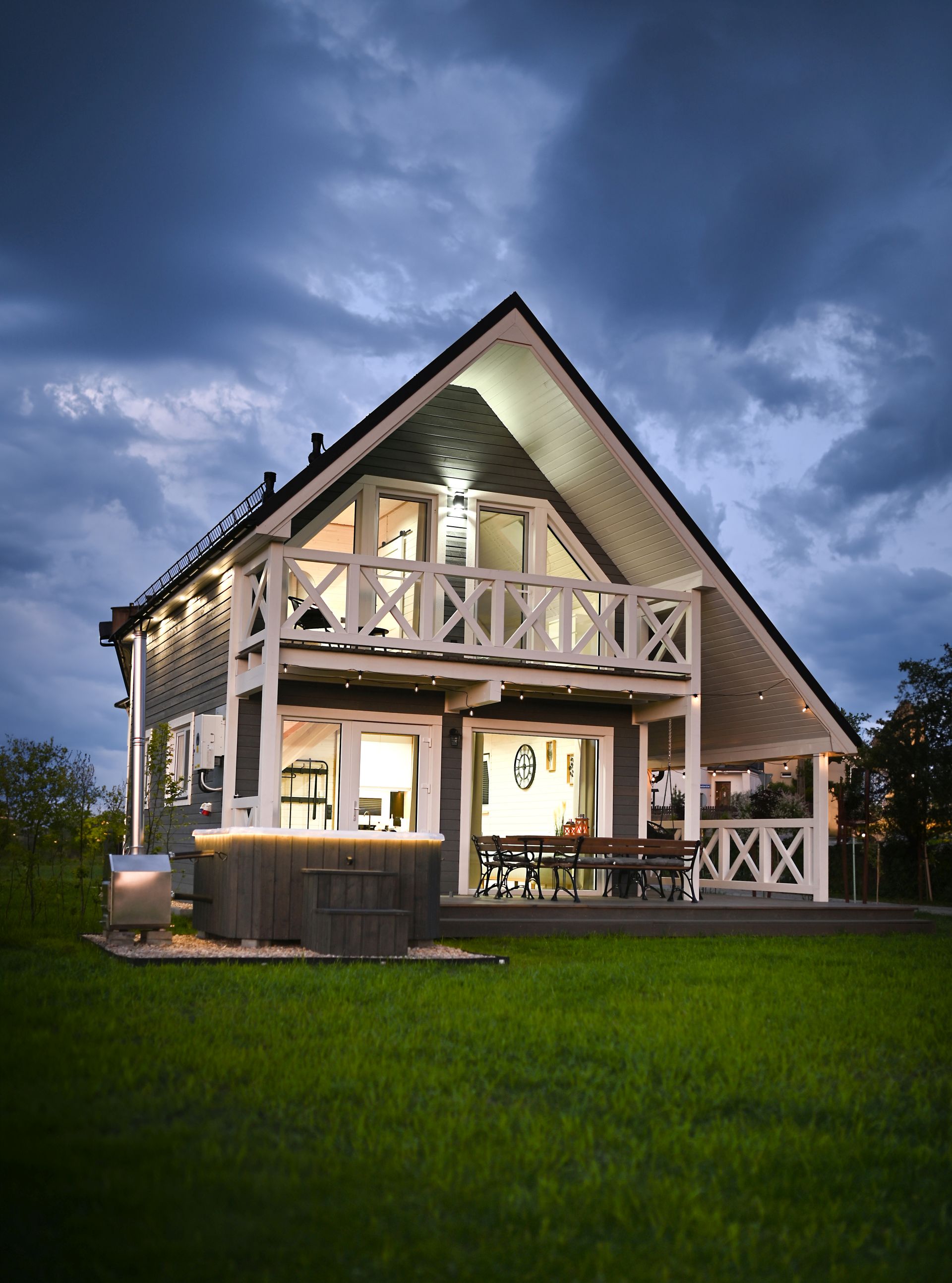 domek skandynawski nad wdą